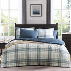 Amberspace Plaid Design Bed in a Bag Comforter Set with Sheets