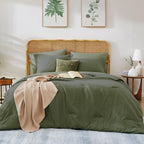 Amberspace Prewashed fabric 7-piece Bed in a Bag Comforter Set with Sheets