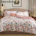 Amberspace Floral 7-piece Bed in a Bag Set with Sheets