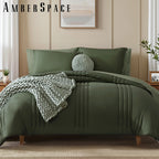 Amberspace 7-Piece Bed in a Bag Comforter Set with Sheets