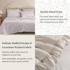 Amberspace Ruffle Design 7-piece Bed in a Bag Comforter Set with Sheets