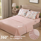 Amberspace Floral 7-piece Bed in a Bag Set with Sheets