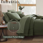 Amberspace 7-Piece Bed in a Bag Comforter Set with Sheets