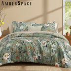 Amberspace Floral 7-piece Bed in a Bag Set with Sheets