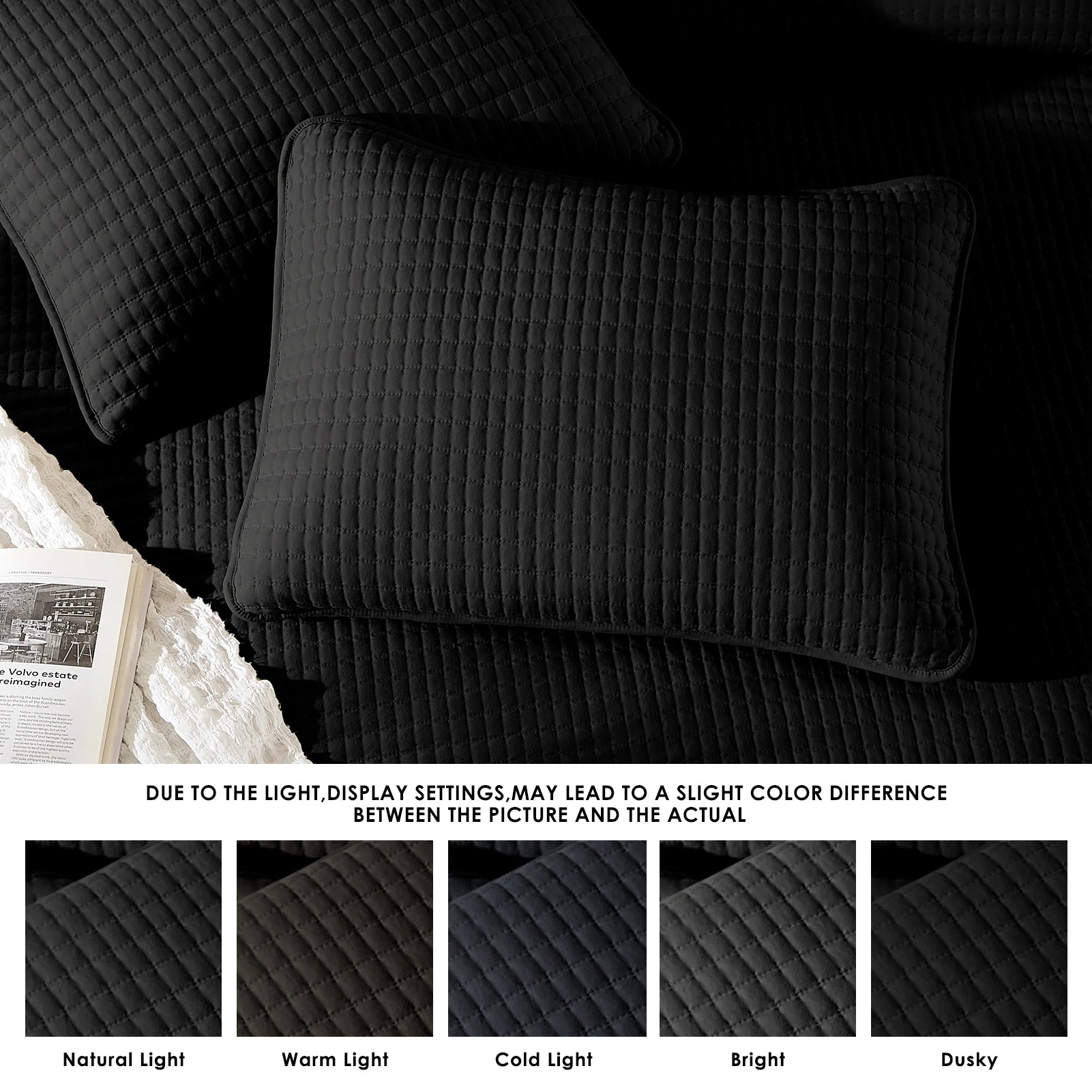 Amberspace Lightweight 2/3-Piece Bed in a Bag Quilt Set with Pillow Shams