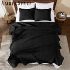 Amberspace Lightweight 2/3-Piece Bed in a Bag Quilt Set with Pillow Shams