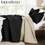 Amberspace Lightweight 2/3-Piece Bed in a Bag Quilt Set with Pillow Shams