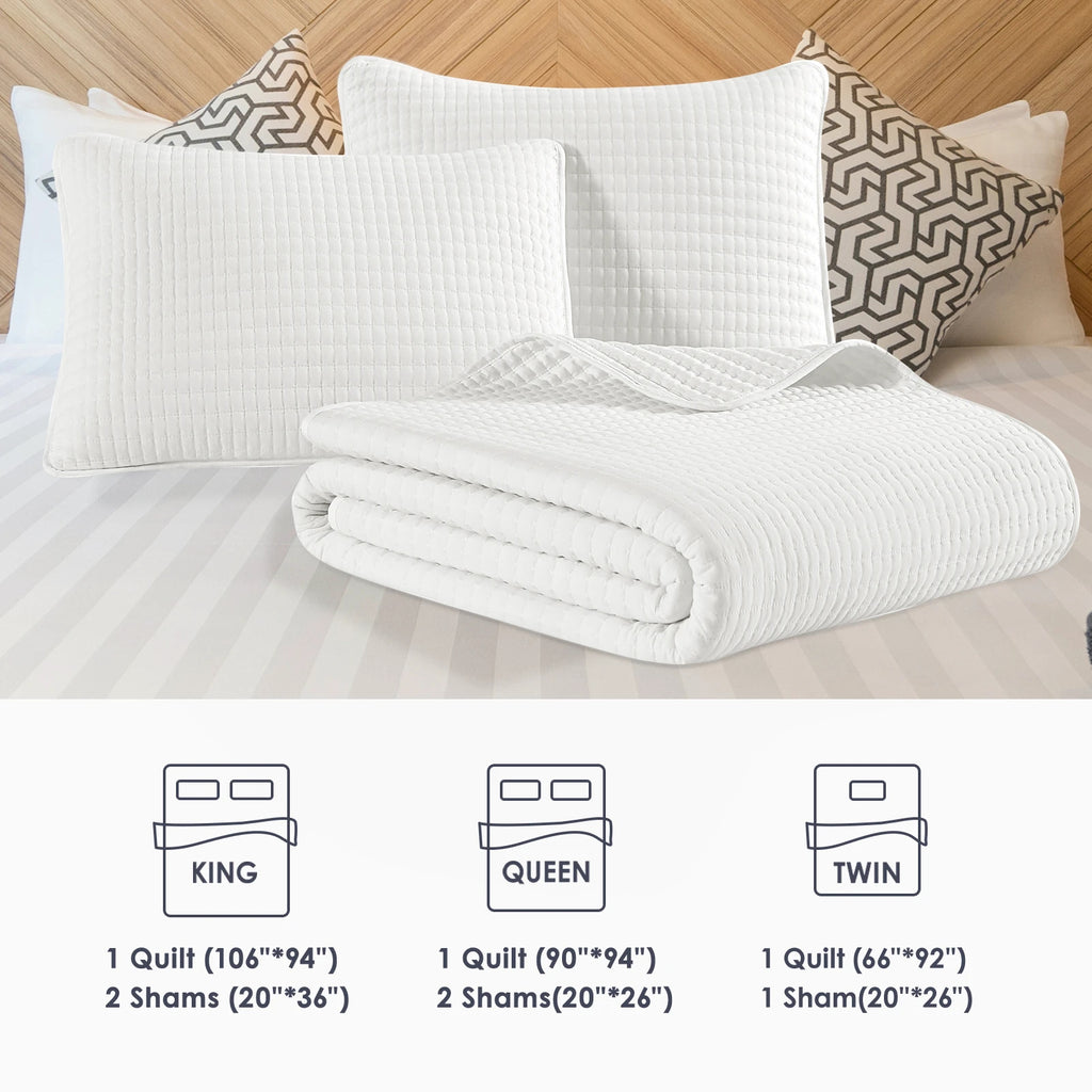 Amberspace Lightweight 2/3-Piece Bed in a Bag Quilt Set with Pillow Shams