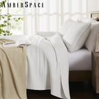 Amberspace Lightweight 2/3-Piece Bed in a Bag Quilt Set with Pillow Shams