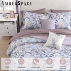 Amberspace Floral 7-piece Bed in a Bag Set with Sheets