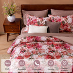 Amberspace Floral 7-piece Bed in a Bag Set with Sheets